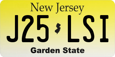NJ license plate J25LSI