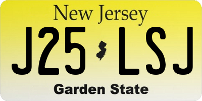 NJ license plate J25LSJ