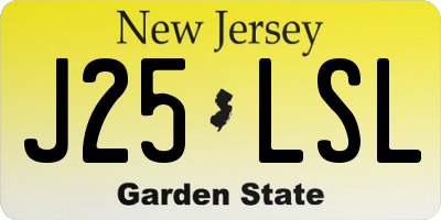 NJ license plate J25LSL