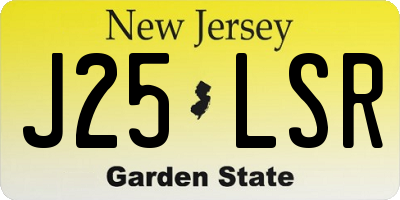 NJ license plate J25LSR