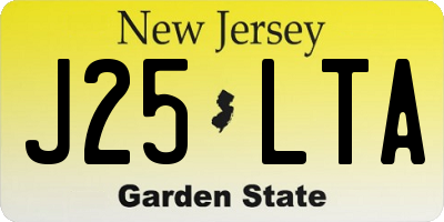 NJ license plate J25LTA