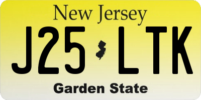 NJ license plate J25LTK