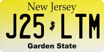 NJ license plate J25LTM