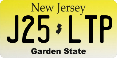 NJ license plate J25LTP