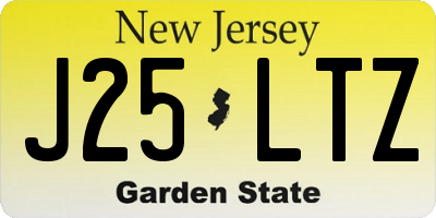 NJ license plate J25LTZ