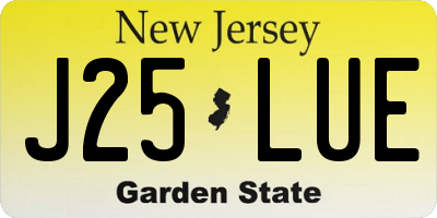 NJ license plate J25LUE