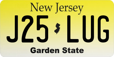 NJ license plate J25LUG