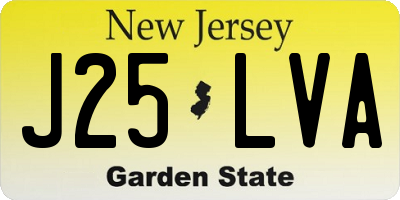 NJ license plate J25LVA