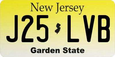 NJ license plate J25LVB