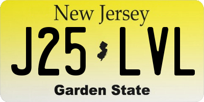 NJ license plate J25LVL