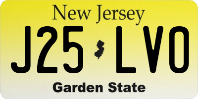 NJ license plate J25LVO