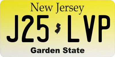 NJ license plate J25LVP