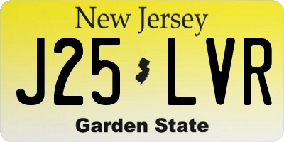 NJ license plate J25LVR