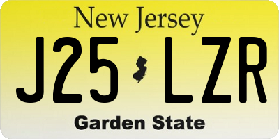 NJ license plate J25LZR