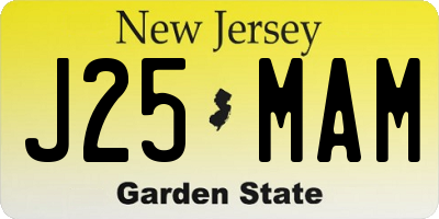 NJ license plate J25MAM