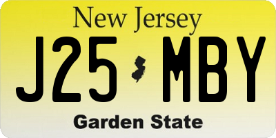 NJ license plate J25MBY