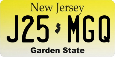 NJ license plate J25MGQ