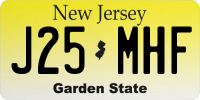 NJ license plate J25MHF