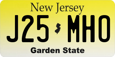 NJ license plate J25MHO