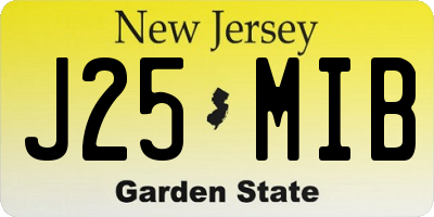NJ license plate J25MIB