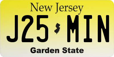 NJ license plate J25MIN