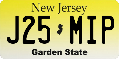 NJ license plate J25MIP