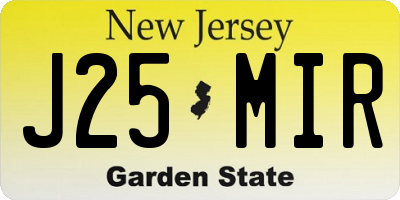 NJ license plate J25MIR