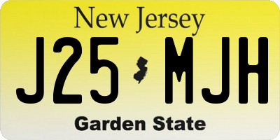 NJ license plate J25MJH