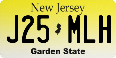 NJ license plate J25MLH