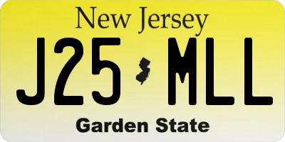 NJ license plate J25MLL