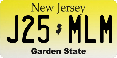 NJ license plate J25MLM