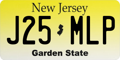 NJ license plate J25MLP