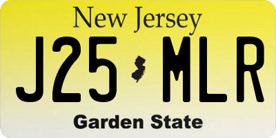 NJ license plate J25MLR