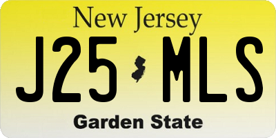 NJ license plate J25MLS