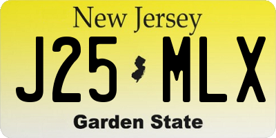 NJ license plate J25MLX