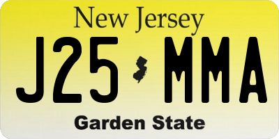 NJ license plate J25MMA
