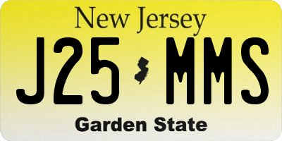 NJ license plate J25MMS