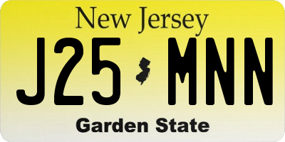 NJ license plate J25MNN