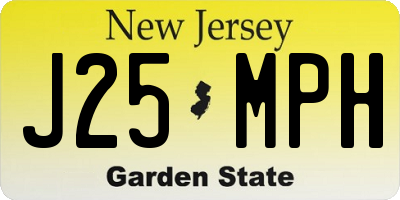 NJ license plate J25MPH