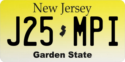 NJ license plate J25MPI
