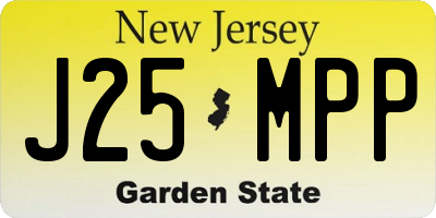 NJ license plate J25MPP