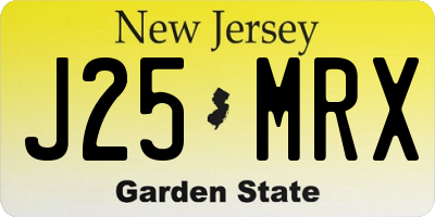 NJ license plate J25MRX