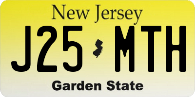 NJ license plate J25MTH