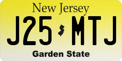 NJ license plate J25MTJ