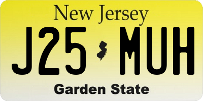NJ license plate J25MUH