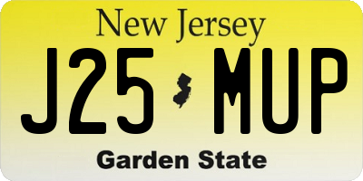 NJ license plate J25MUP