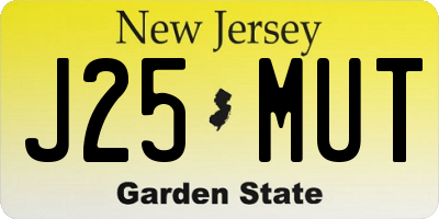 NJ license plate J25MUT
