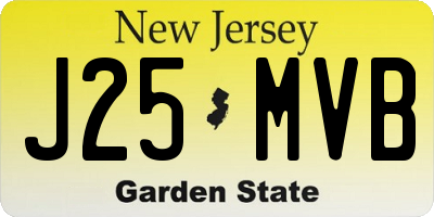 NJ license plate J25MVB