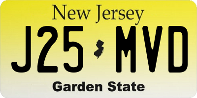NJ license plate J25MVD