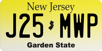 NJ license plate J25MWP